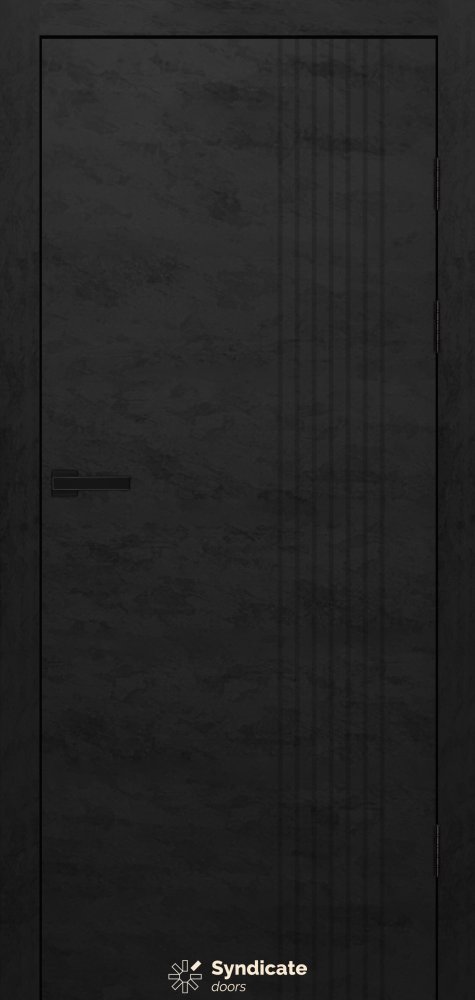 Двері Syndicate Doors SD-477 бетон чорний