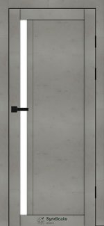 Двері Syndicate Doors SD-140 бетон світлий скло Сатін
