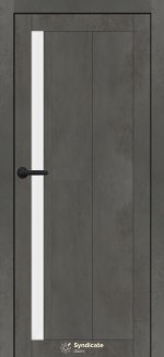 Двері Syndicate Doors SD-124 бетон темний скло Сатін
