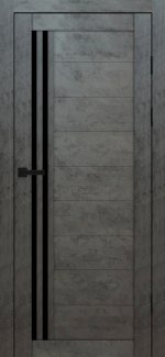Двері Syndicate Doors SD-135 бетон темний скло чорне