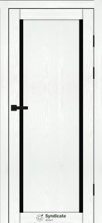 Двері Syndicate Doors SD-112 біла структура скло чорне