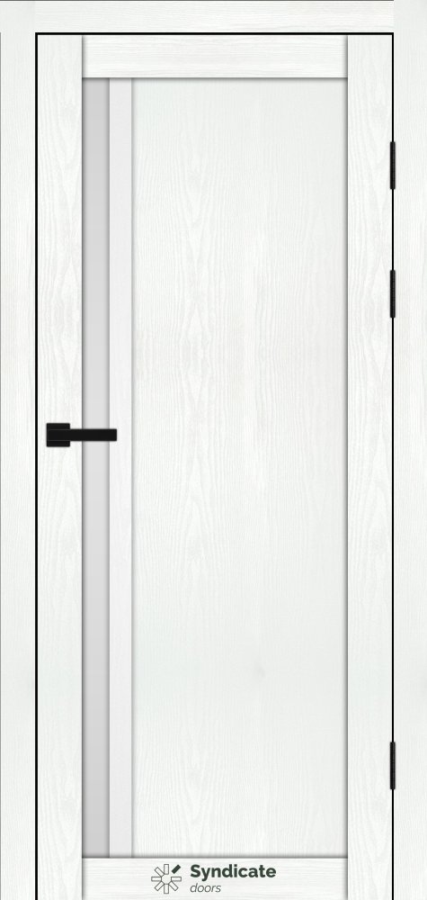 Двері Syndicate Doors SD-140 біла структура скло Сатін