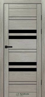 Двері Syndicate Doors SD-147 дуб ровера скло чорне