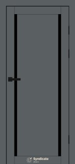 Двері Syndicate Doors SD-112 емалія графітіко скло чорне