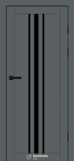 Двері Syndicate Doors SD-143 емалія графітіко скло чорне