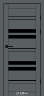 Двері Syndicate Doors SD-147 емалія графітіко скло чорне