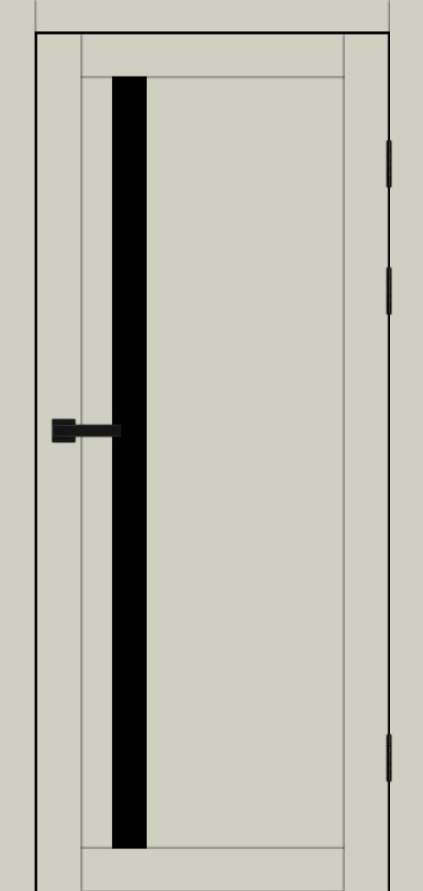 Двері Syndicate Doors SD-142 емалія латте скло чорне