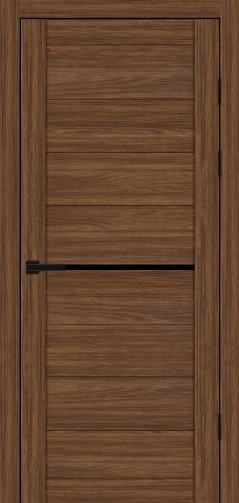 Двері Syndicate Doors SD-129 горіхове дерево скло чорне