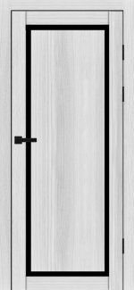 Двері Syndicate Doors SD-113 сіра структура скло чорне
