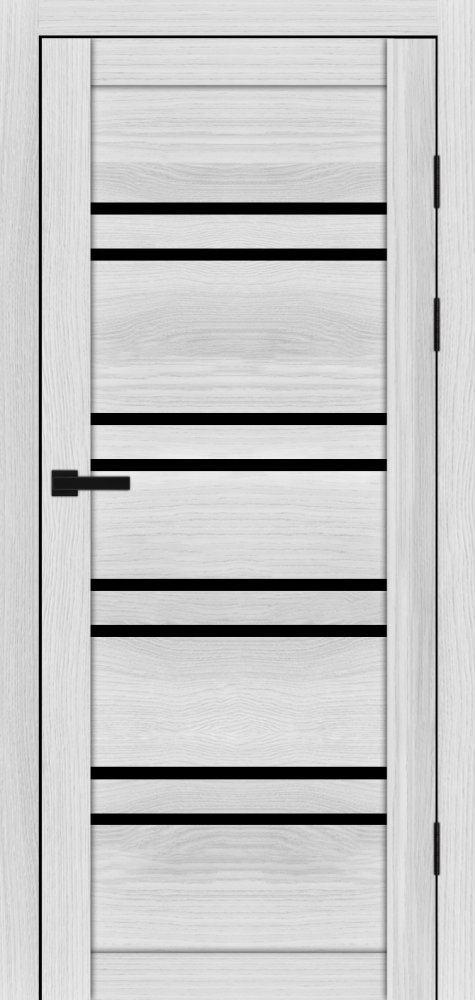 Двері Syndicate Doors SD-118 сіра структура скло чорне