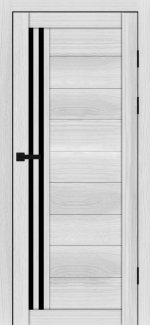 Двері Syndicate Doors SD-135 сіра структура скло чорне