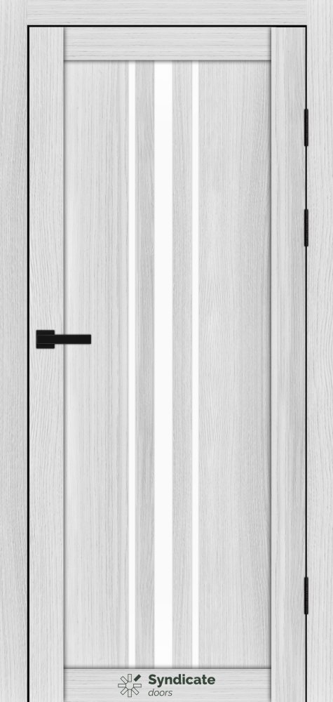 Двері Syndicate Doors SD-143 сіра структура скло Сатін