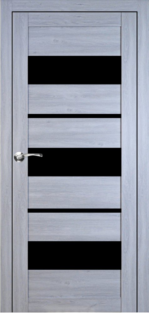 Двері Syndicate Doors SD-105 сіре дерево скло чорне