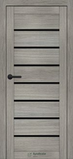 Двері Syndicate Doors SD-102 венге модерна скло чорне