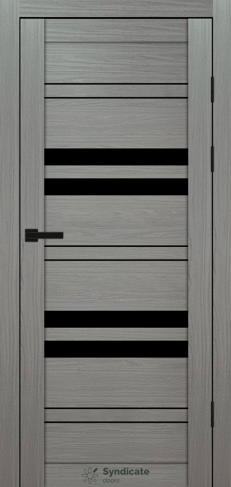 Двері Syndicate Doors SD-147 венге модерна скло чорне